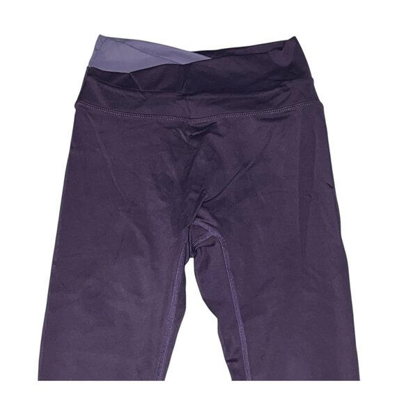 Halara Softlyzero Double Crossover Color Block Leggings Sz XS Purple UPF50+ - Picture 9 of 10